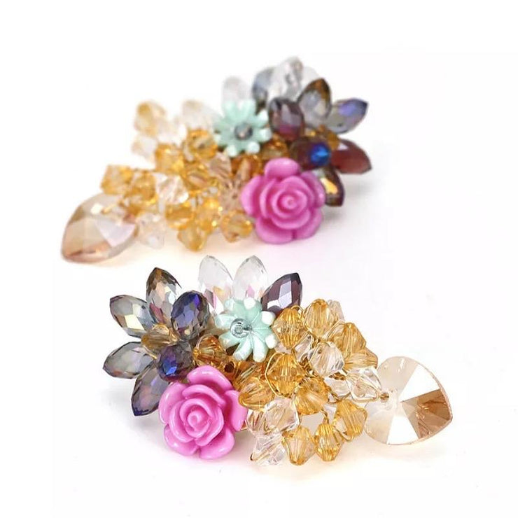 Dana Crystal Flower | Earrings